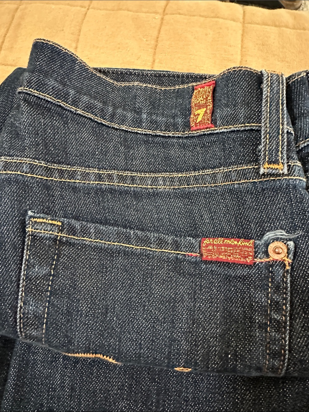 For 7 For All Mankind - Women's Dark Blue Bootcut Denim Jeans - Picture 6 of 6